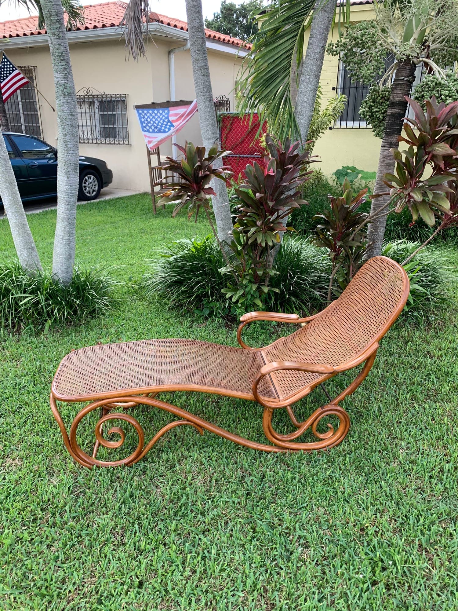 Rattan Chaise Lounge